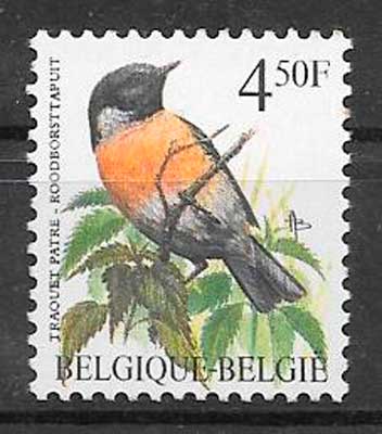filatelia coleccion fauna Belgica 1990