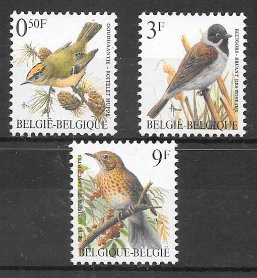filatelia coleccion fauna Belgica 1991