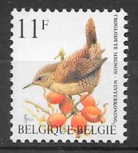 filatelia coleccion fauna Belgica 1990