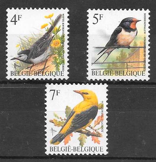 coleccion sellos fauna Belgica 1992