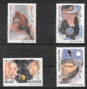 coleccion sellos fauna Belgica 1992