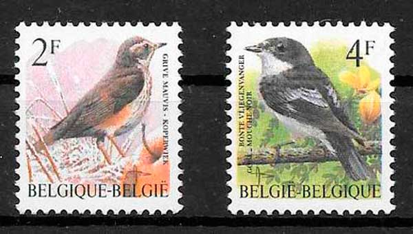 sellos Belgica fauna 1996