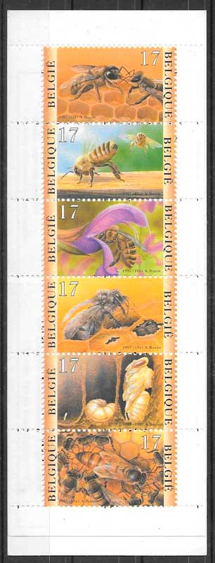 filatelia coleccion fauna Belgica 1998
