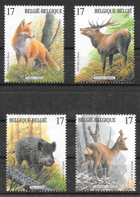 filatelia fauna Belgica 1998