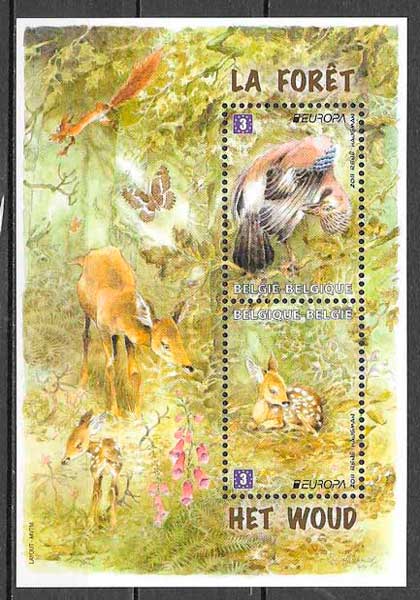 coleccion sellos fauna Belgica 2011