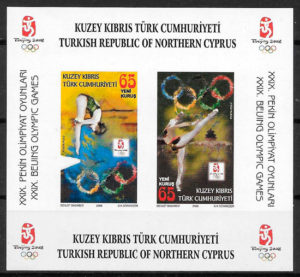 filatelia coleccion olimpiadas Chipre Turco 2008
