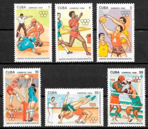 coleccion sellos olimpiadas Cuba 1990
