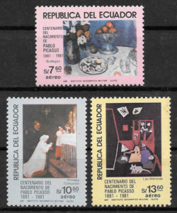 filatelia colección pintura Ecuador 1981