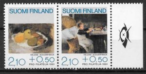 sellos pintura Finlandia 1991