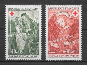 colección sellos cruz roja 1970 Francia