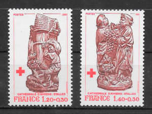 sellos cruz roja 1980 Francia