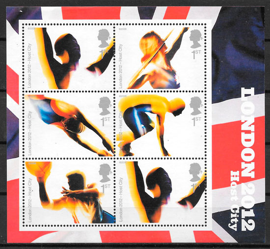 coleccion sellos olimpiadas Gran Bretana 2005