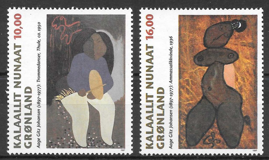 coleccion selos pintura Groenlandia 1997