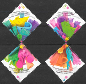 colección sellos olimpiadas 2012 Hong Kong 2012