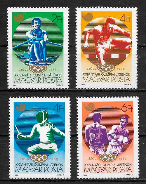 sellos olimpiadas Hungría 1988