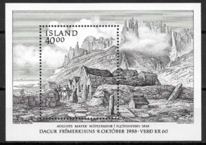 sellos pintura Islandia 1988