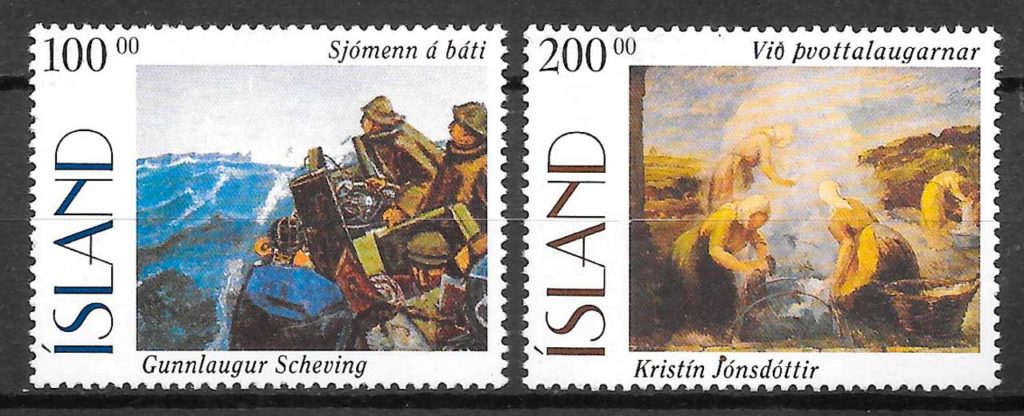 filatelia pintura Islandia 1996