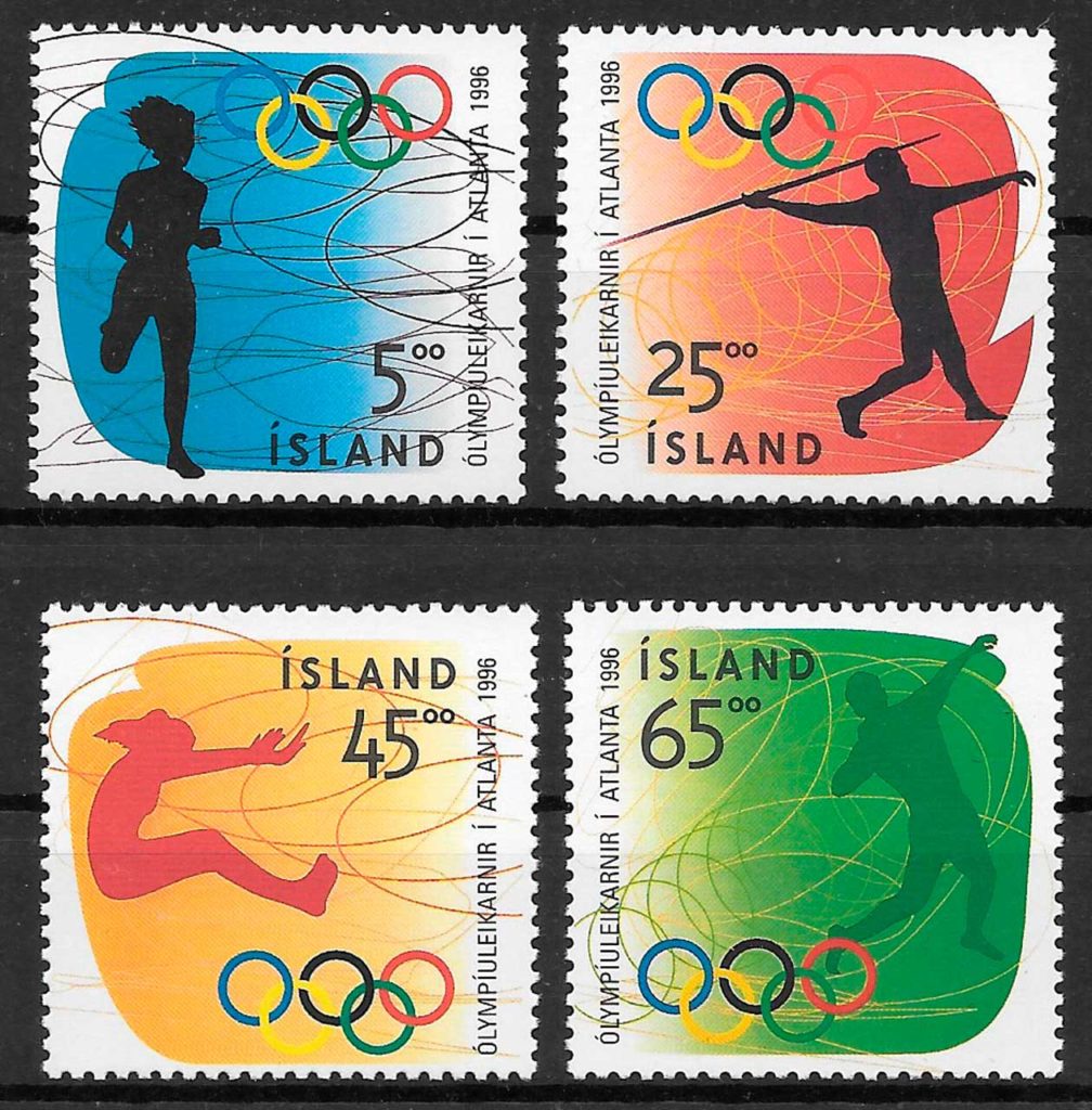 filatelia olimpiadas Islandia 1996