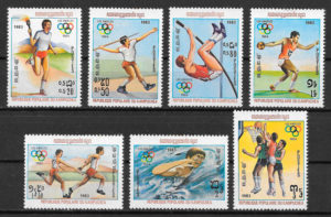 sellos olimpiadas Kampuchea 1983