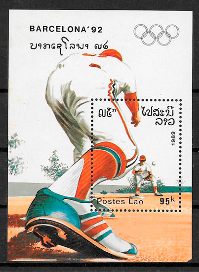 sellos olimpiadas Laos 1993