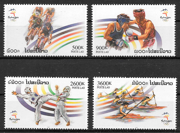 filatelia colección olimpiadas LAOS 2000