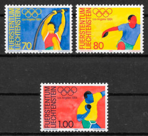 filatelia olimpiadas Liechtenstein 1984