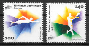 sellos olimpiadas Liechtenstein 2012