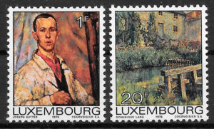 filatelia colección pintura Luxemburgo 1975