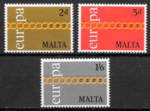 sellos Europa Malta 1971
