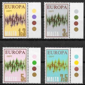 sellos Europa Malta 1972