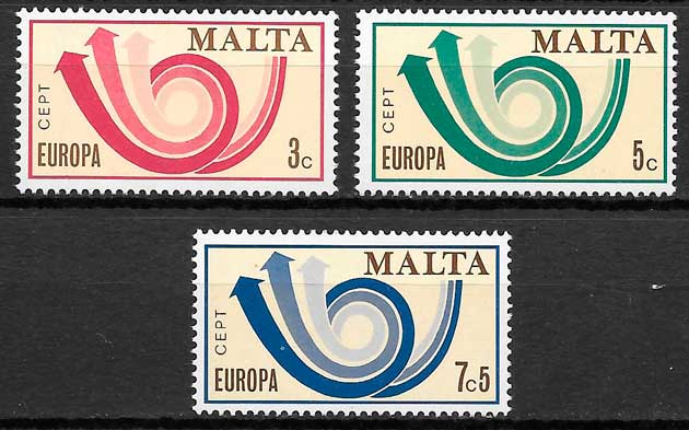 sellos Europa Malta 1973