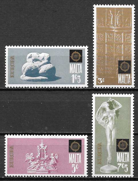 coleccion sellos Europa Malta 1974