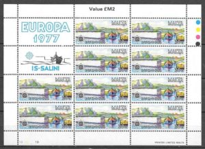 filatelia colección Europa Malta 1977
