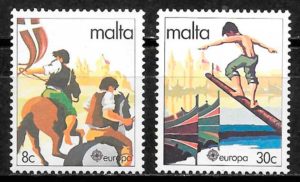 filatelia coleccion Europa Malta 1980