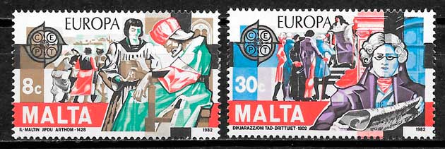 filatelia coleccion  Europa Malta 1982