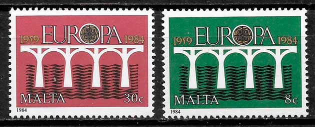 sellos Europa Malta 1984