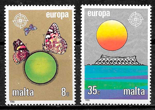 sellos Europa Malta 1986