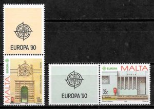 filatelia Europa Malta 1990