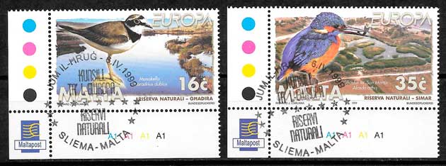 coleccion sellos Europa Malta 1999
