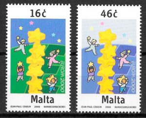filatelia Europa Malta 2000
