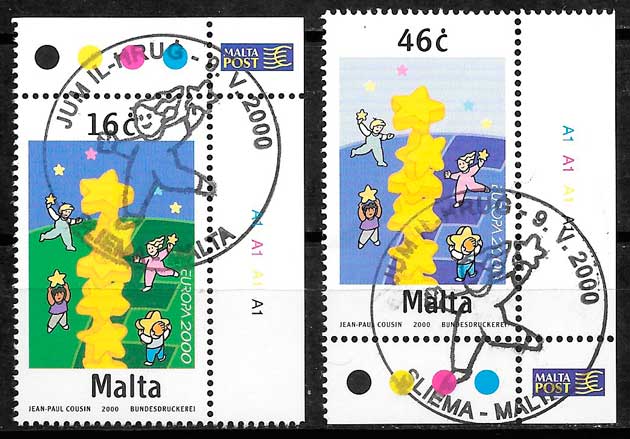 filatelia coleccion Europa Malta 2000