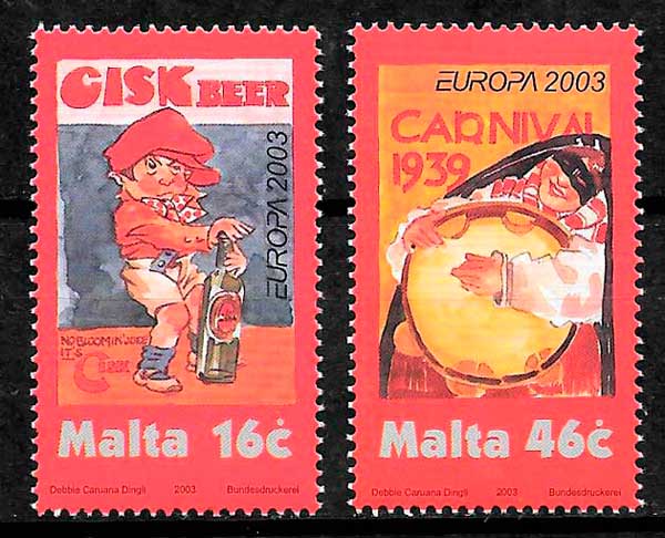 sellos europa Malta 2003