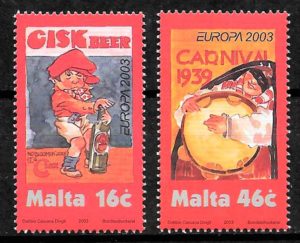 sellos europa Malta 2003