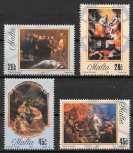 filatelia coleccion pintura Malta 2005