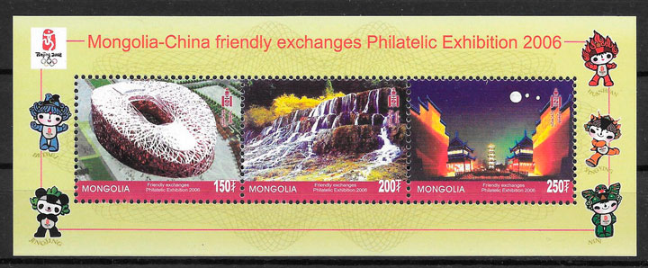 colección sellos olimpiadas Mongolia 2006