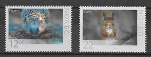 colección sellos fauna Noruega 2007