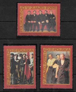 coleccion sellos pintura Polonia 1968