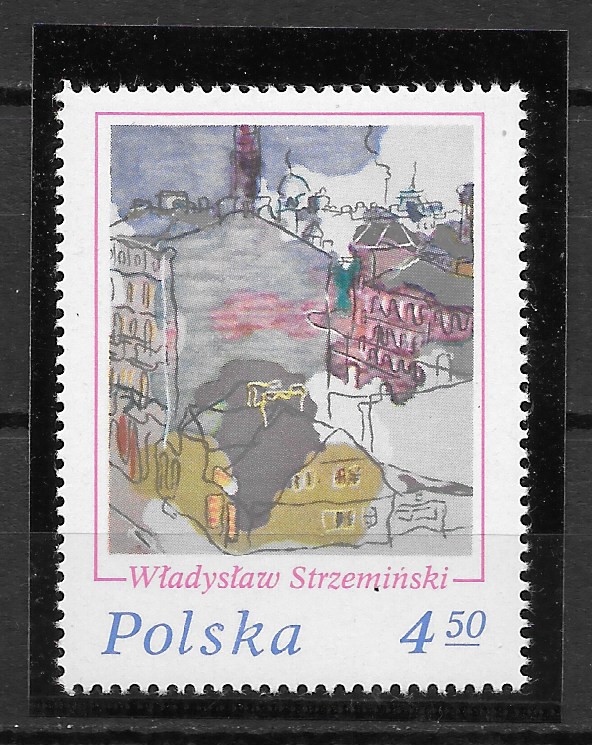 filatelia coleccion pintura Polonia 1975