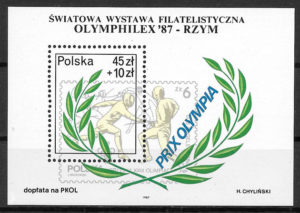 sellos olimpiadas Polonia 1987