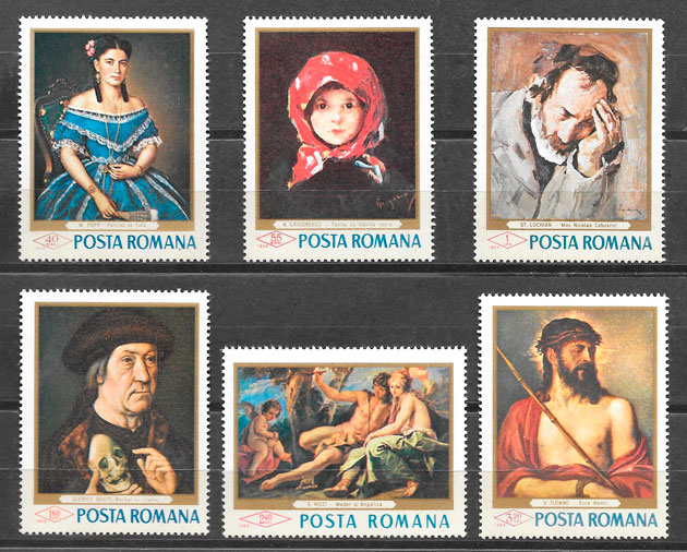 sellos pintura Rumania 1968